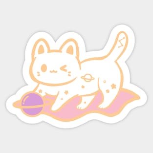 Galaxy cat White ver Sticker